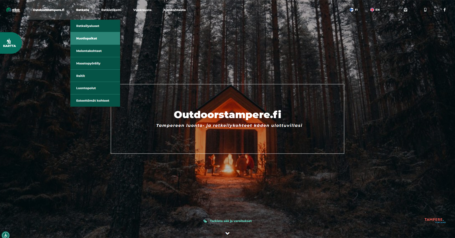 Outdoorstampere.fi on julkaistu!